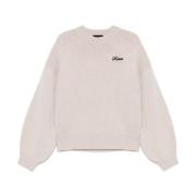 ROTATE Birger Christensen Crewneck Stickad Tröja Beige, Dam