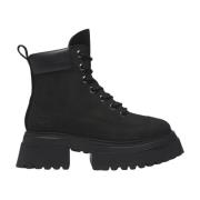 Timberland Svarta Mocka Snörstövlar Black, Herr