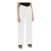 A.P.C. Elisabeth Hög Midja Wide Leg Jeans White, Dam