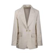 P.A.R.O.S.H. Beige Jacka för Stiliga Outfits Beige, Dam