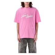 Acne Studios Broderad Logotyp T-shirt Rosa Pink, Herr