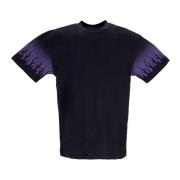 VISION OF SUPER Flames Logo T-shirt Svart/Lila Black, Herr