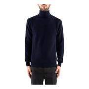 CORSINELABEDOLI Turtleneck Jumpers i Marino Ull Blue, Herr