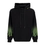 VISION OF SUPER Flames Hoodie Svart/Grön Black, Herr