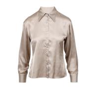 KAOS Satin Dove Grey Skjorta Beige, Dam