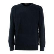 CASHMERE COMPANY Herr Crew Neck Sweater Blue, Herr