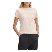 Guess Adele SS CN TEE Rosa Bomull T-shirt Pink, Dam