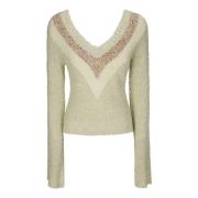 KNWLS Explosion Jumper Sweater Beige, Dam