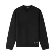 A.P.C. Svart Edward Tröja för Män Black, Herr