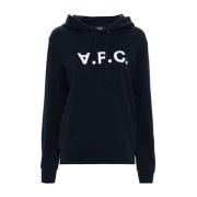 A.P.C. Blå Sweatshirt Dammode Aw24 Blue, Dam