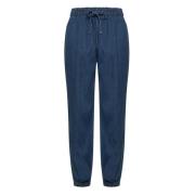 DEHA Mörkblå Denim Joggerbyxor Blue, Dam