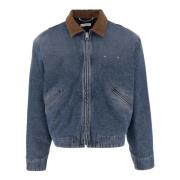 1989 STUDIO Denimjacka med Corduroy Krage Blue, Herr