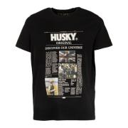 HUSKY ORIGINAL Trendig Tyler Herr T-shirt Black, Herr