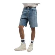 Replay Blå Bermuda Shorts Blue, Herr