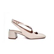 A. BOCCA Läder Love Slingback Skor White, Dam