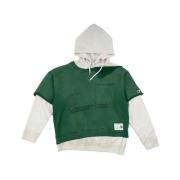 MIHARA YASUHIRO Grön Shift Side Hoodie Green, Herr