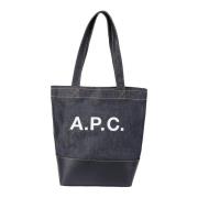 A.P.C. Stilig Läder Väska för Dig Black, Herr