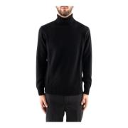 CORSINELABEDOLI Turtleneck Jumpers i Marino Ull Black, Herr