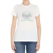 Saint Laurent Musikfestival Grafiskt Tryck T-shirt White, Dam