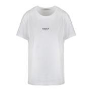 Dondup Jersey T-shirt med Girocollo halsringning White, Dam