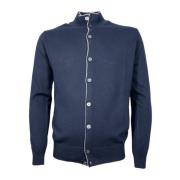 CASHMERE COMPANY Lyxig Cashmere Cardigan Blå Slim Fit Blue, Herr