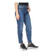 Guess Blå avslappnad passform jeans med fickor Blue, Dam