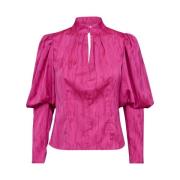 Co'Couture Öppen Rygg Blus Topp Pink, Dam