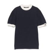 Bally Navy Blue Crew Neck T-shirt Black, Dam