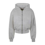 ENTIRE STUDIOS Stilig Hooded Bomberjacka Beige, Dam