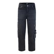 REPRESENT Svarta denimjeans med dubbla fickor och slitningar Black, He...