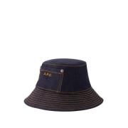 A.P.C. Blå Bomullsbucket Hatt Blue, Herr