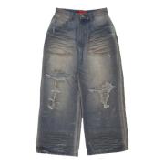 ACUPUNCTURE Ripped Baggy Blå Jeans Blue, Herr