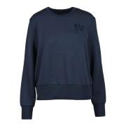 Armani Exchange Stilren Sweatshirt med Unik Tyg Blandning Blue, Herr