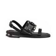 Emanuelle Vee Lädersandal med 2,5 cm Klack Black, Dam