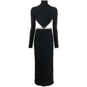 AMAZUIN Midi Dresses Black, Dam