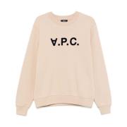 A.P.C. Mjuk och bekväm sweatshirt Beige, Herr