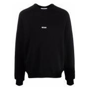 MSGM Svart tröja med mini logo Black, Herr