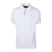 Barbour Bomull Polo Skjorta White, Herr