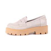 Cesare Gaspari Slip-on Mocka Loafers - Beige Beige, Dam