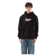 BARROW Bear Back Print Hoodie Black, Herr