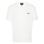 A.P.C. Vita T-shirts och Polos med Liten Logotyp White, Herr