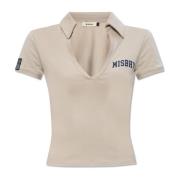 MISBHV T-shirt med logotyp Beige, Dam