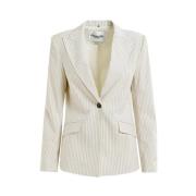 Essentiel Antwerp Klassisk Enkelknäppt Blazer Beige, Dam