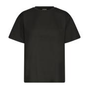 ICHI Svart Topp & T-Shirt Klassisk Tee Black, Dam