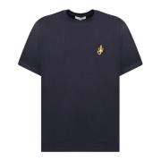 JW Anderson Gul Ankar Broderad T-shirt Blue, Herr