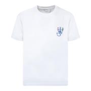 JW Anderson Grafiskt Tryck Bomull T-shirt White, Dam