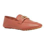 Fendi Bruna Platta Skor Baguette Motiv Brown, Dam