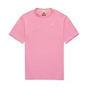 Kappa Bomull T-shirt med Broderat Logotyp Pink, Herr