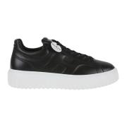 Hogan Ränder Nappa Lädersneakers Black, Herr