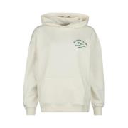 Fila Logo Hoodie med Ribbade Manschetter White, Herr